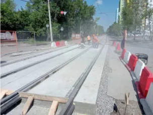 Около 2 км трамвайных путей уже поменяли вдоль проспекта Гагарина в Нижнем Новгороде